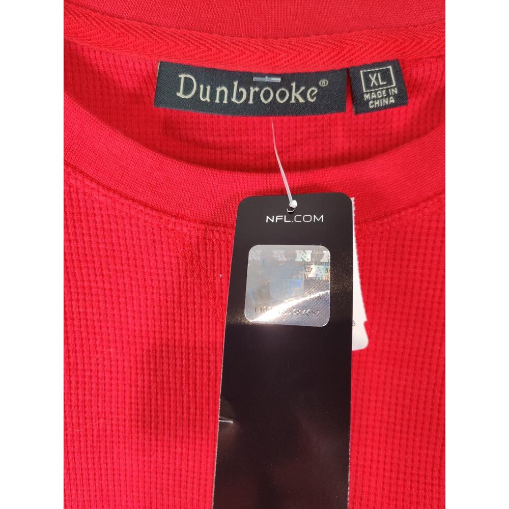 Men’s XL KC Chiefs Shirt Thermal Long Sleeve Shirt Embroidery Dunbrooke - Picture 3 of 4